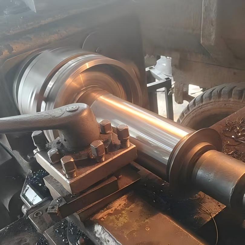 Metal mold being machined for FRP flange