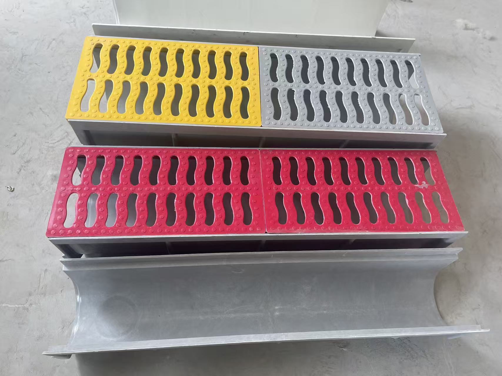 FRP drainage channel with cover, SMC molded
