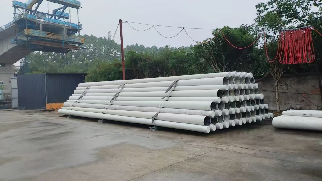 Inventory of FRP utility poles ready for shipment